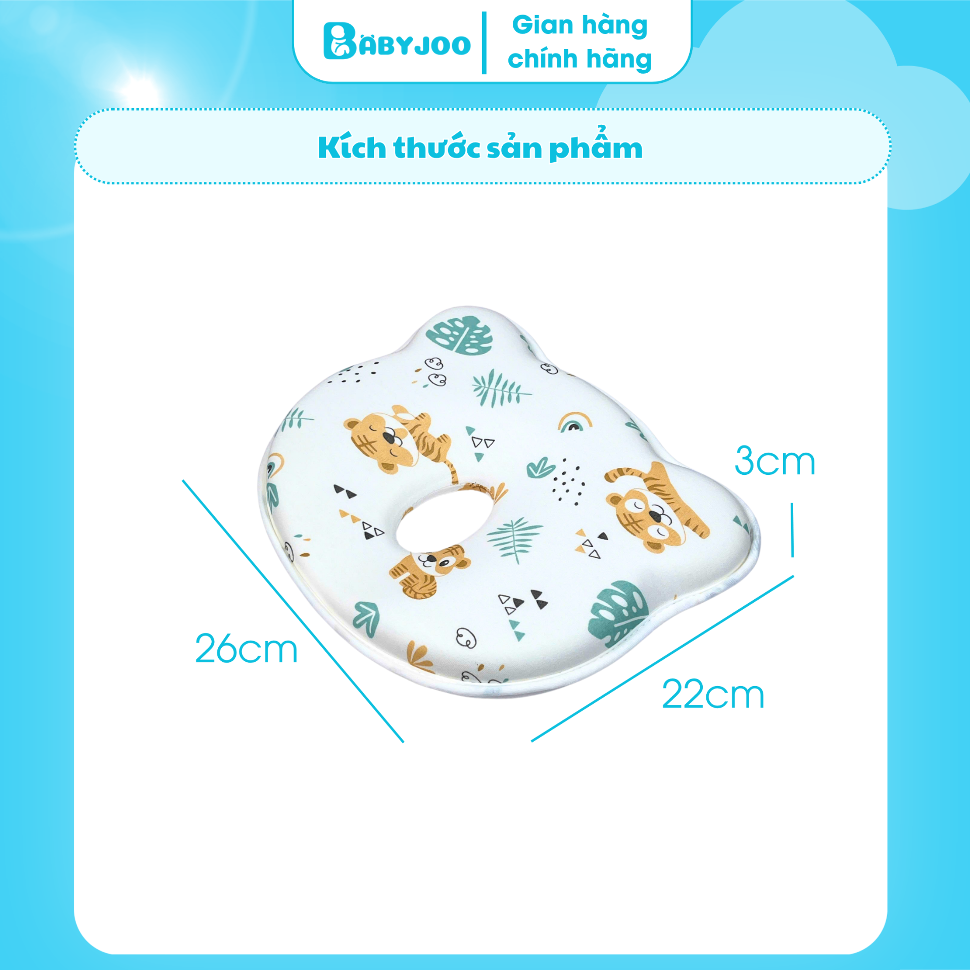 Gối chống bẹp đầu BABYJOO chính hãng — ảnh 9